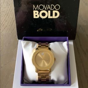 MOVADO Bold Gold Tone Stainless Steel Watch